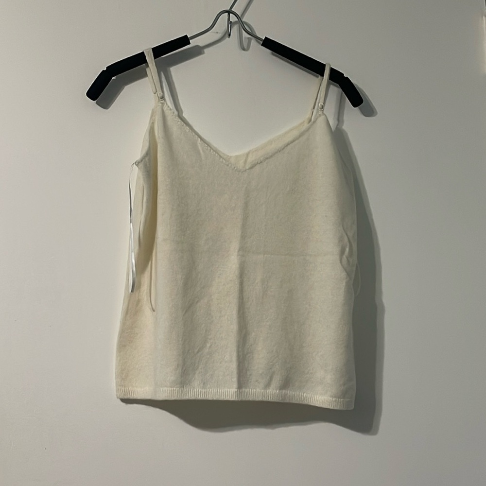 Vince Cashmere Cream Tank Top